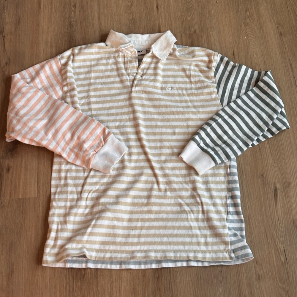 Obey Organic Multicolor Striped Shirt